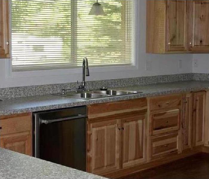 kitchen restored after a fire