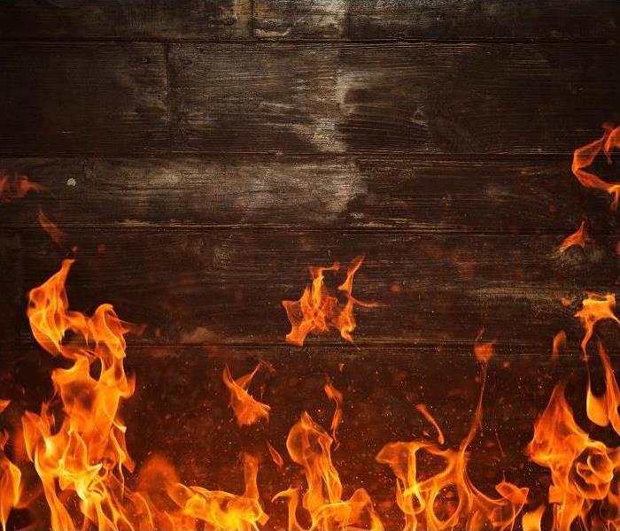 Flames burning hardwood floors